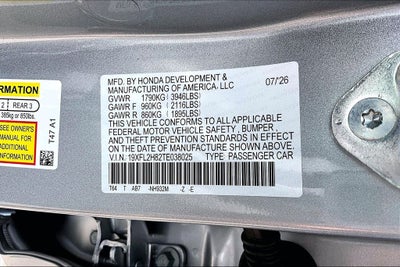 2026 Honda Civic Sport