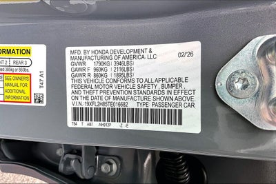 2026 Honda Civic Sport