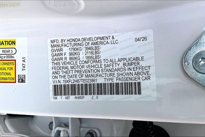 2026 Honda Civic Sport