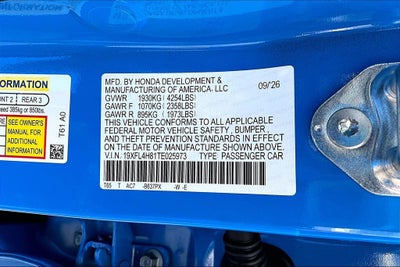 2026 Honda Civic Hybrid Sport