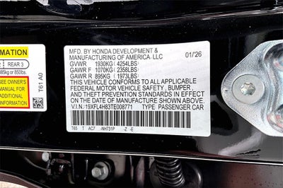 2026 Honda Civic Hybrid Sport