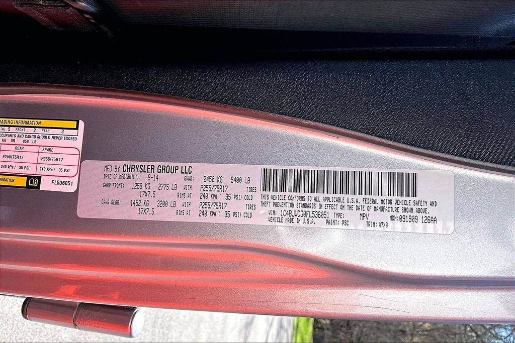 2015 Jeep Wrangler Unlimited Sport