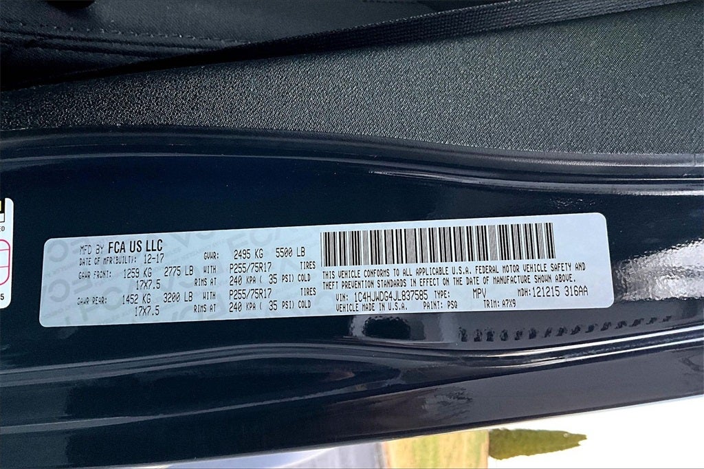 2018 Jeep Wrangler JK Unlimited Sport