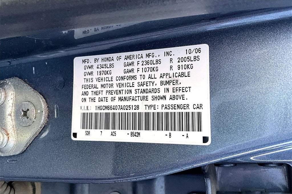 2007 Honda Accord SE 3.0