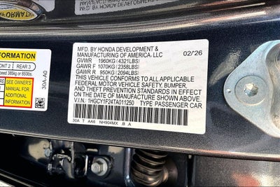 2026 Honda Accord LX