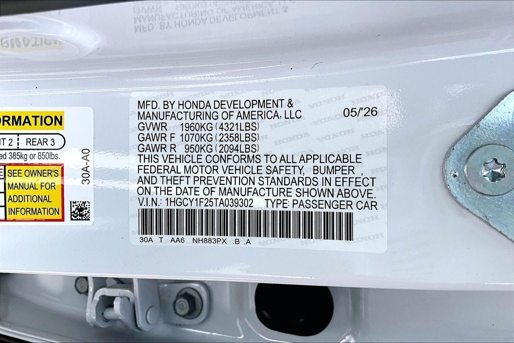 2026 Honda Accord LX