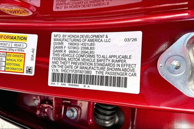 2026 Honda Accord LX