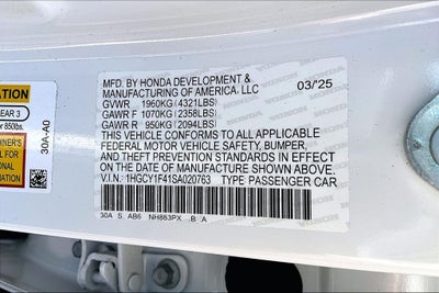 2025 Honda Accord SE