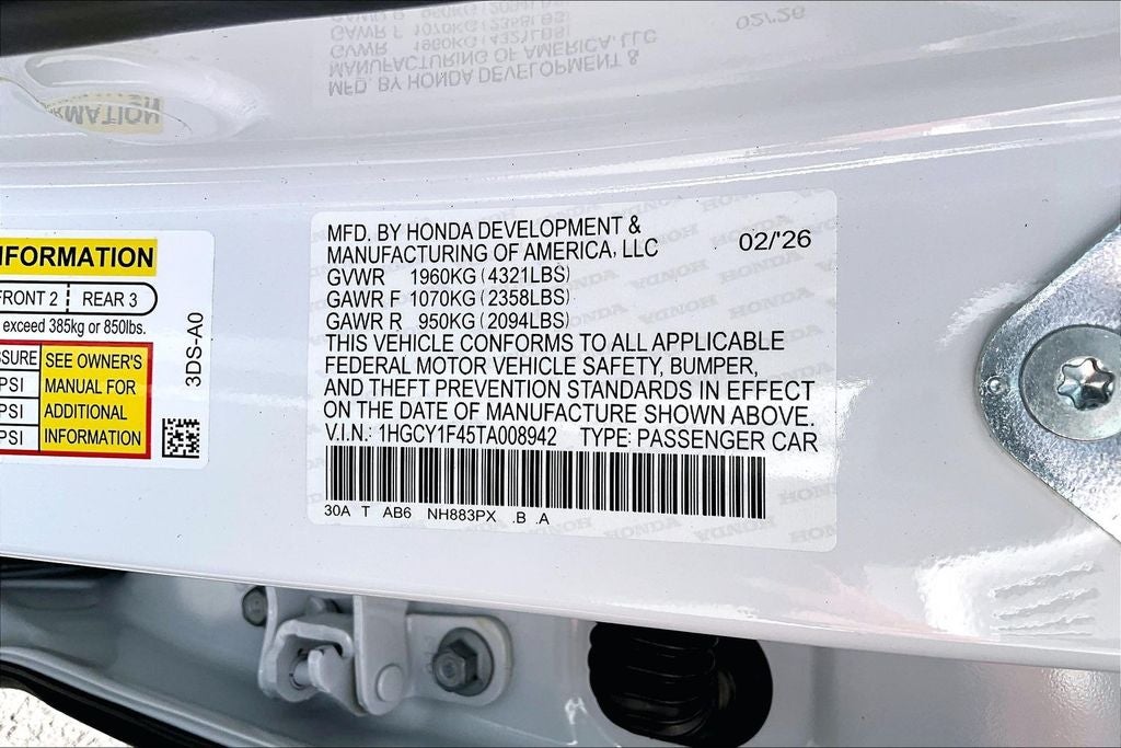 2026 Honda Accord SE