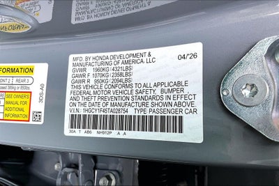 2026 Honda Accord SE