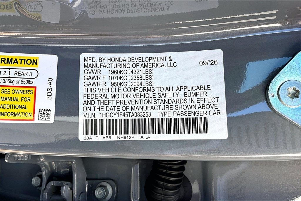 2026 Honda Accord SE