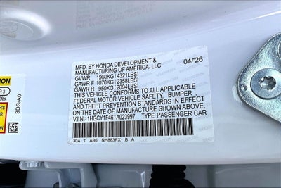 2026 Honda Accord SE