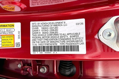 2026 Honda Accord SE