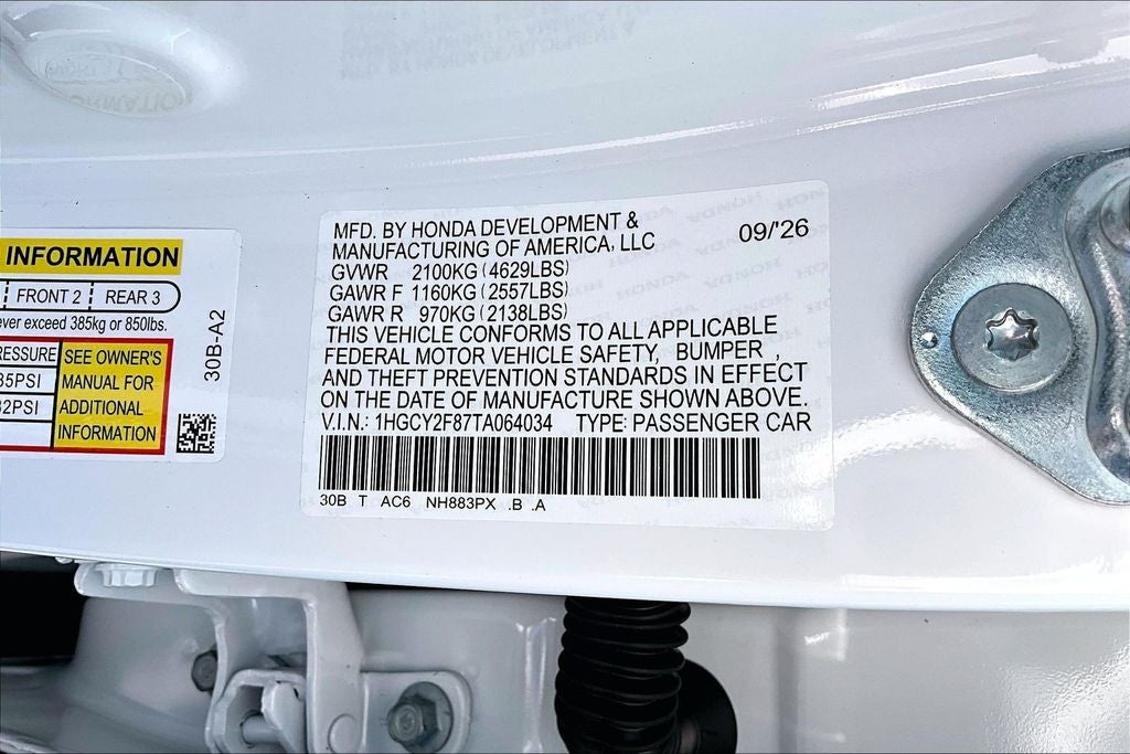 2026 Honda Accord Hybrid Touring