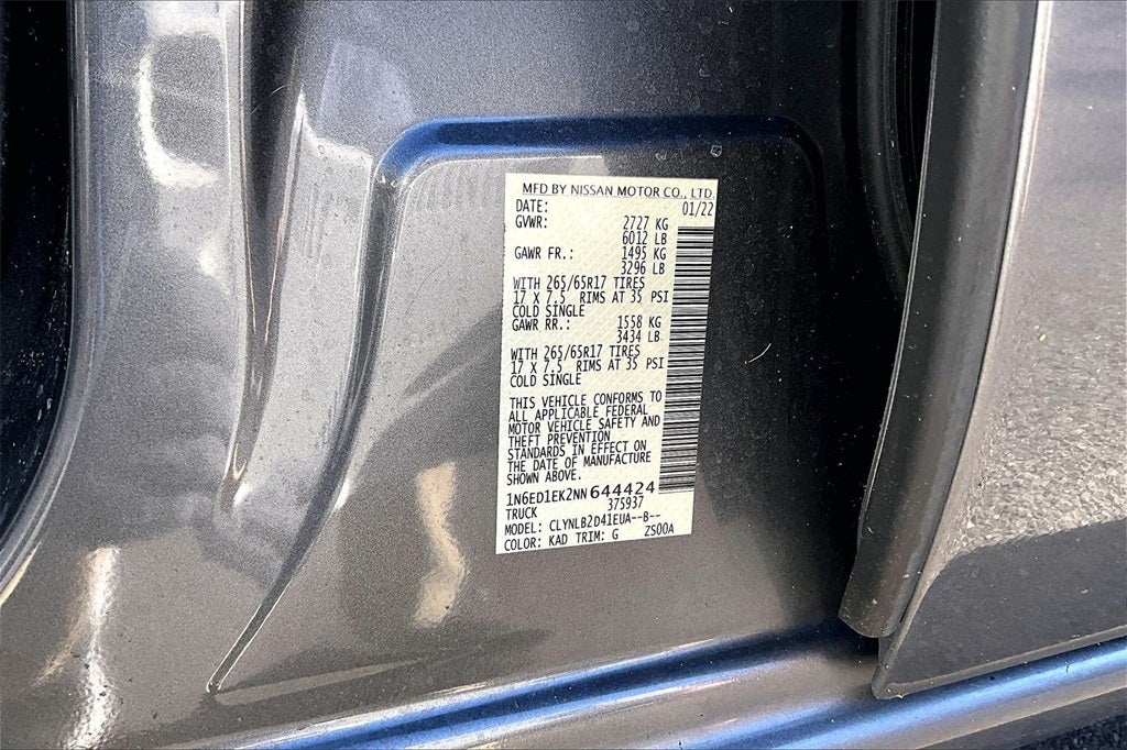 2022 Nissan Frontier SV