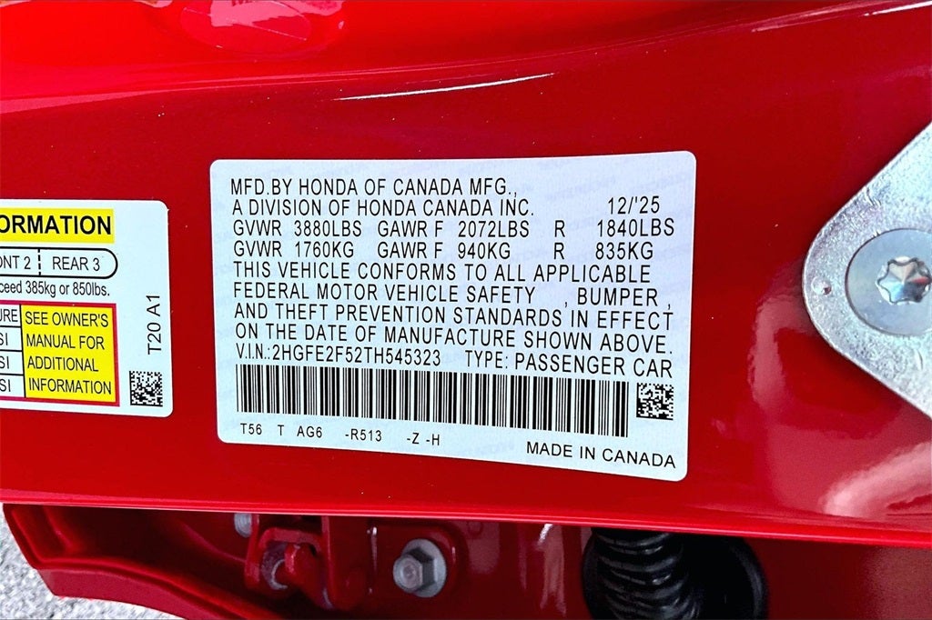 2026 Honda Civic Sport