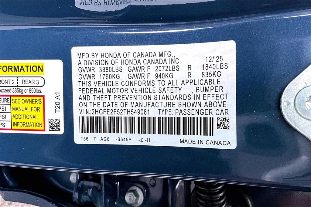 2026 Honda Civic Sport