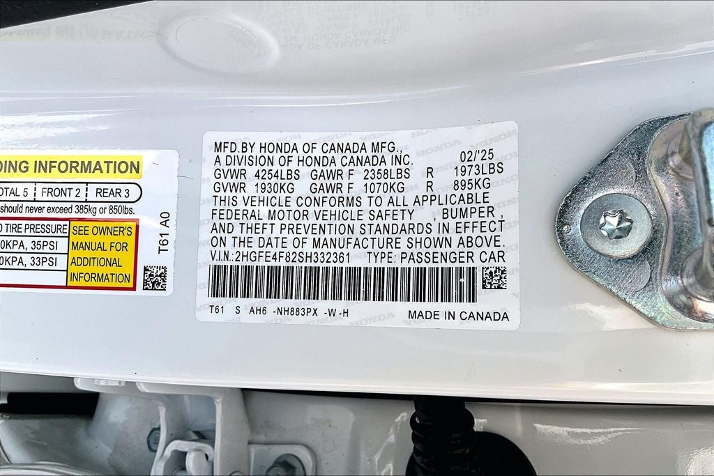 2025 Honda Civic Hybrid Sport