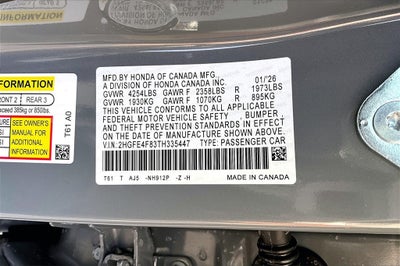 2026 Honda Civic Hybrid Sport