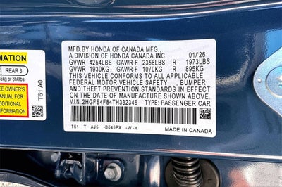 2026 Honda Civic Hybrid Sport