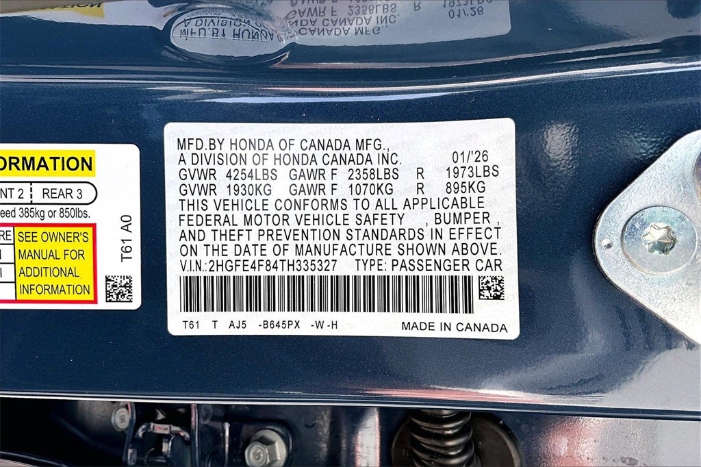 2026 Honda Civic Hybrid Sport