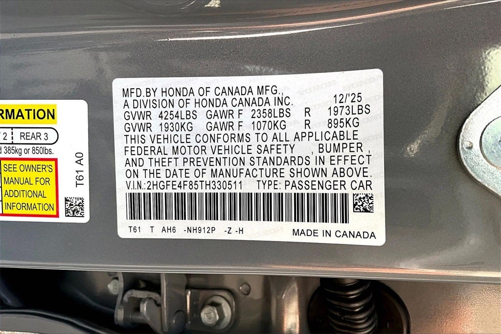 2026 Honda Civic Hybrid Sport