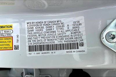 2026 Honda Civic Hybrid Sport