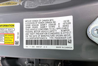 2026 Honda Civic Hybrid Sport