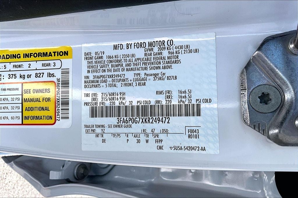 2019 Ford Fusion S