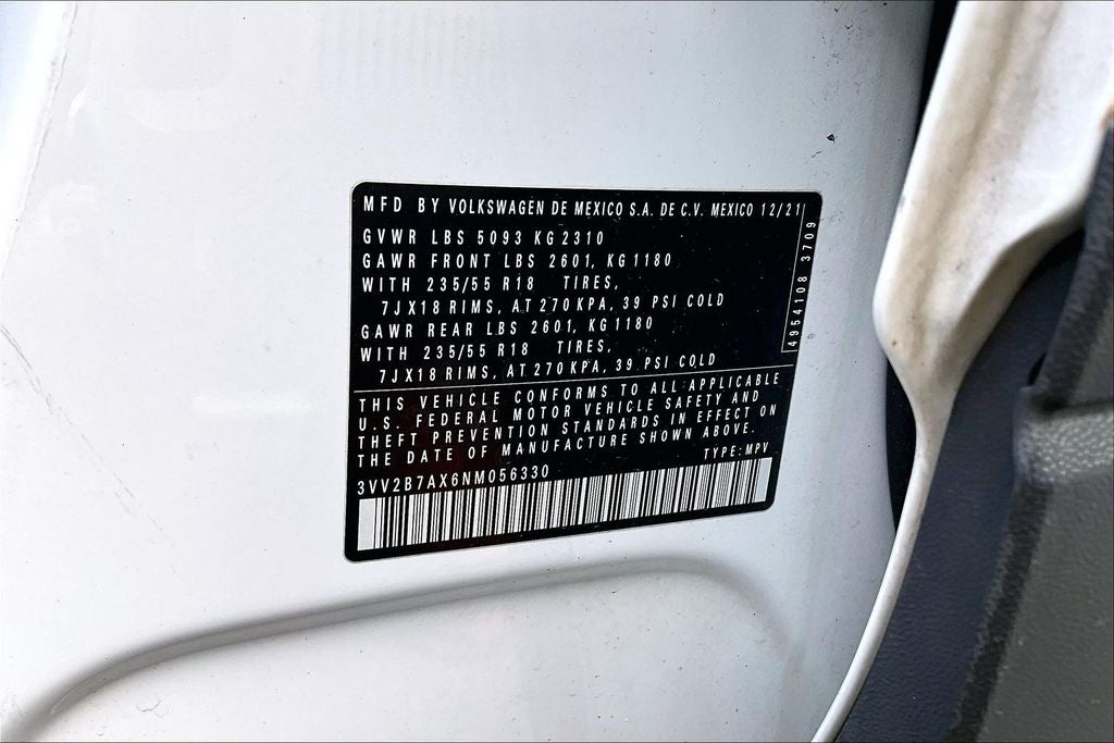 2022 Volkswagen Tiguan 2.0T SE