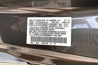 2015 Honda Odyssey EX-L