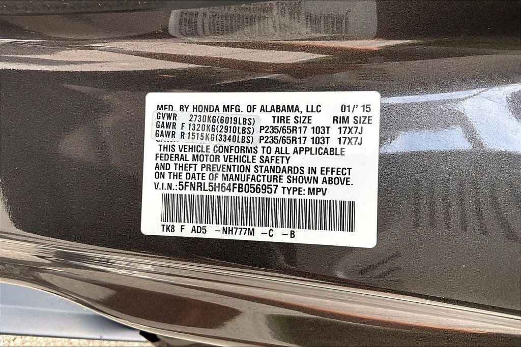 2015 Honda Odyssey EX-L