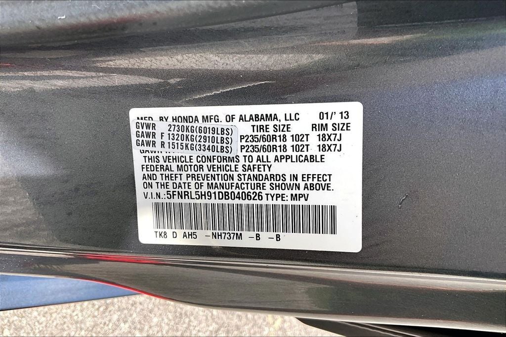 2013 Honda Odyssey Touring Elite