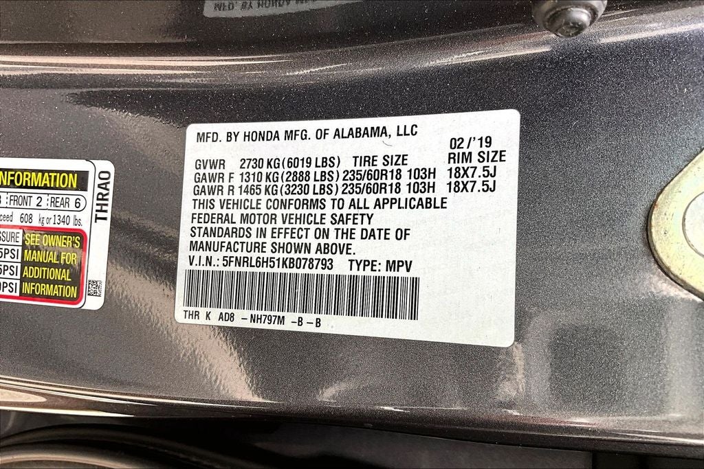 2019 Honda Odyssey EX