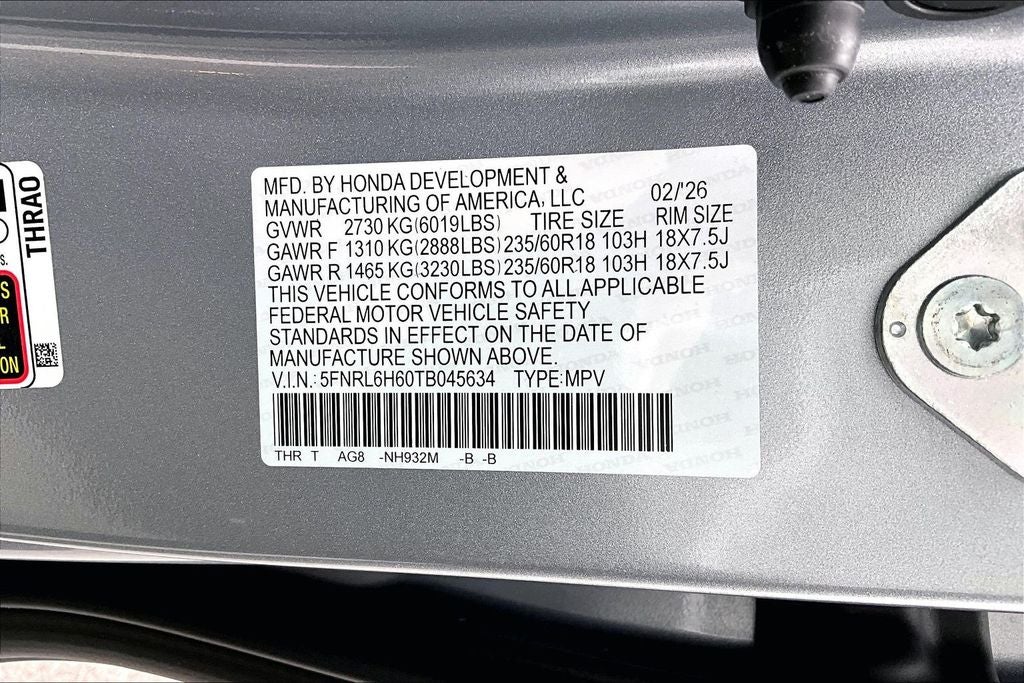 2026 Honda Odyssey EX-L