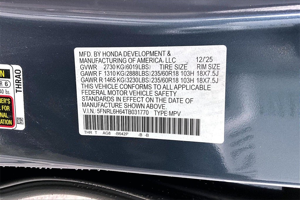 2026 Honda Odyssey EX-L