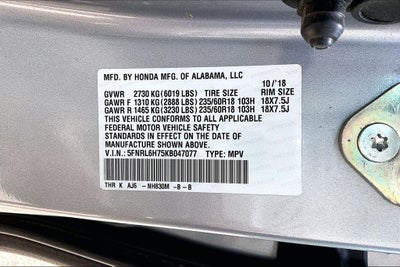 2019 Honda Odyssey EX-L w/Navigation and Rear Entertainment System