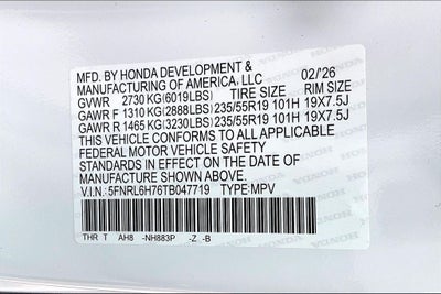 2026 Honda Odyssey Sport-L