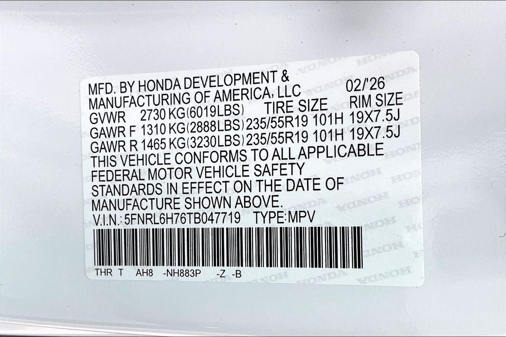 2026 Honda Odyssey Sport-L