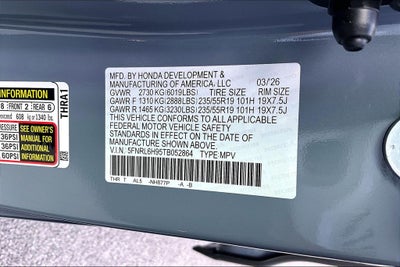 2026 Honda Odyssey Elite