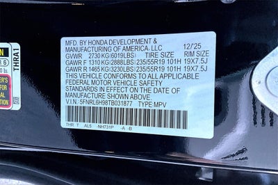 2026 Honda Odyssey Elite