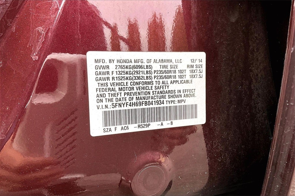 2015 Honda Pilot EX-L w/Rear Entertainment System