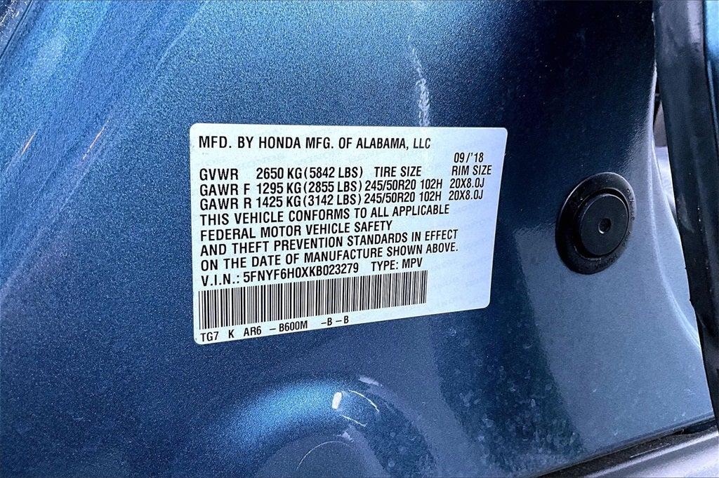 2019 Honda Pilot Elite