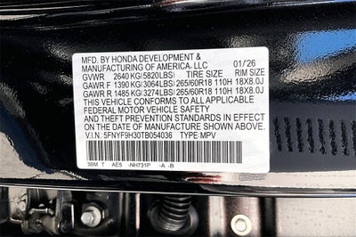 2026 Honda Passport RTL