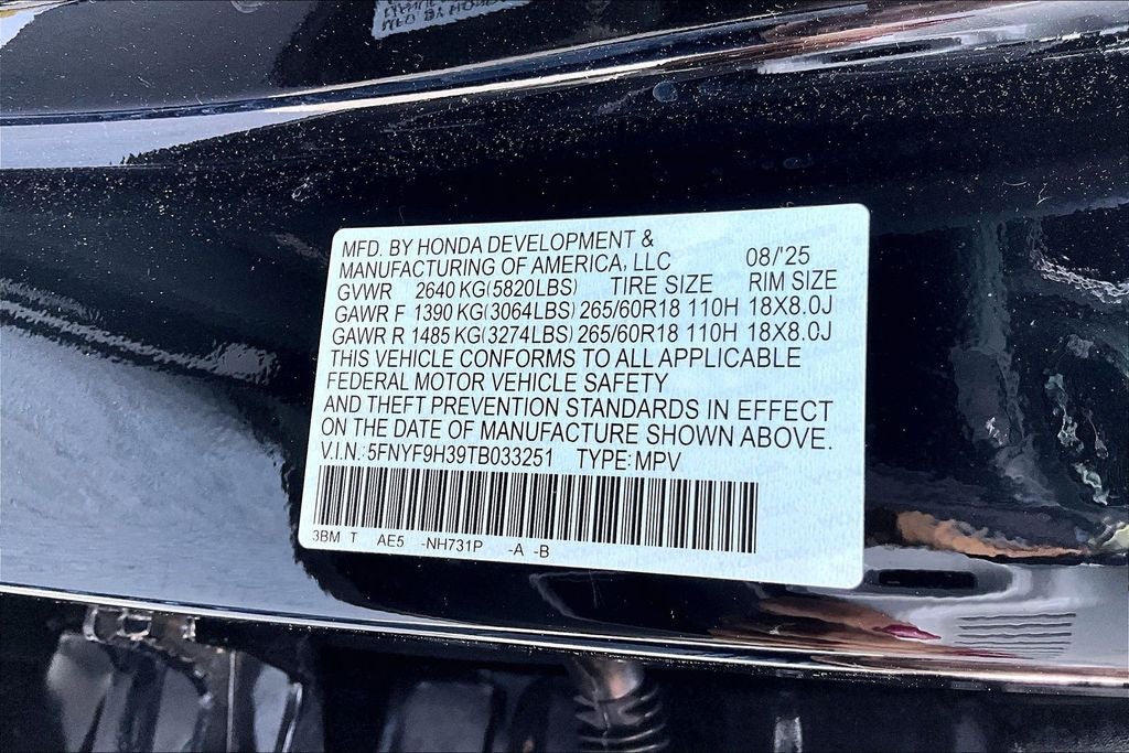 2026 Honda Passport RTL HPD Package