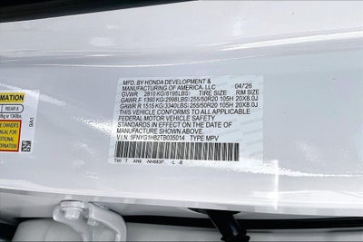 2026 Honda Pilot Elite