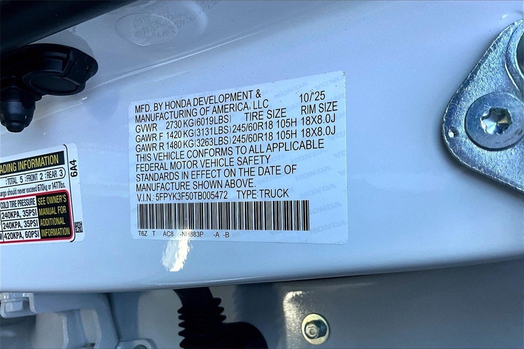 2026 Honda Ridgeline RTL