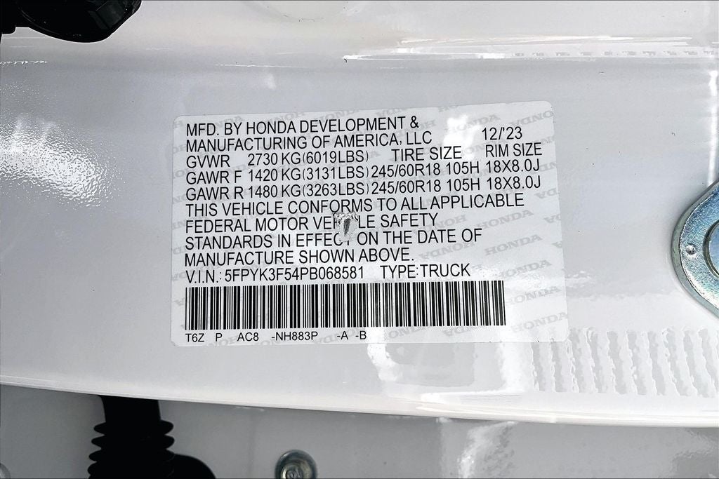 2023 Honda Ridgeline RTL