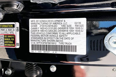 2026 Honda Ridgeline RTL