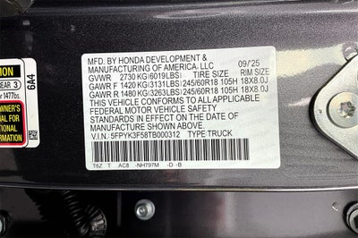 2026 Honda Ridgeline RTL